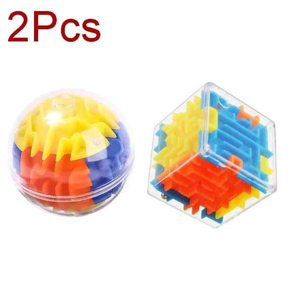 Planet Gates 3D Maze Magic Cube Six-sided Transparent Puzzle Speed Cube Rolling Ball Magic Cubes Maze Toys For Children Stress Reliever Toys