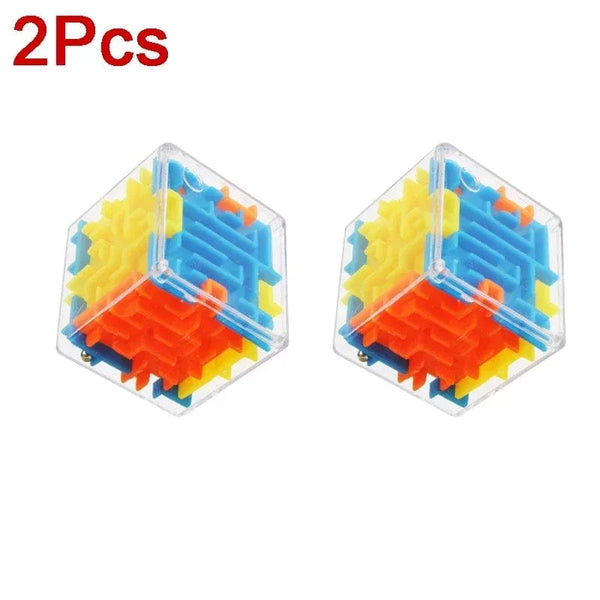Planet Gates 3D Maze Magic Cube Six-sided Transparent Puzzle Speed Cube Rolling Ball Magic Cubes Maze Toys For Children Stress Reliever Toys