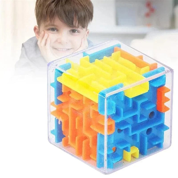 Planet Gates 3D Maze Magic Cube Six-sided Transparent Puzzle Speed Cube Rolling Ball Magic Cubes Maze Toys For Children Stress Reliever Toys