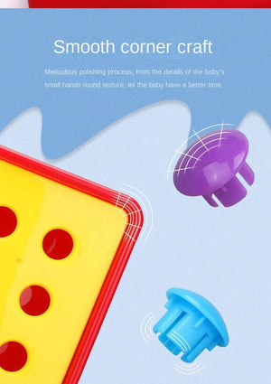 Planet Gates 3D Mushroom Nail Puzzle Jigsaw Toy Montessori Baby Toys Cartoon Animal Puzzles Game Kids Early Educational Toys Children Gifts