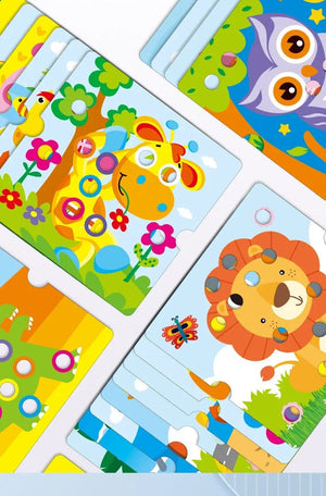 Planet Gates 3D Mushroom Nail Puzzle Jigsaw Toy Montessori Baby Toys Cartoon Animal Puzzles Game Kids Early Educational Toys Children Gifts