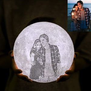 Planet Gates 3D Printed Photo Moon Lamp Night Light Customizable Home Decoration USB Rechargeable with Remote Control 16 Color Lights Ideal Birthday Gift