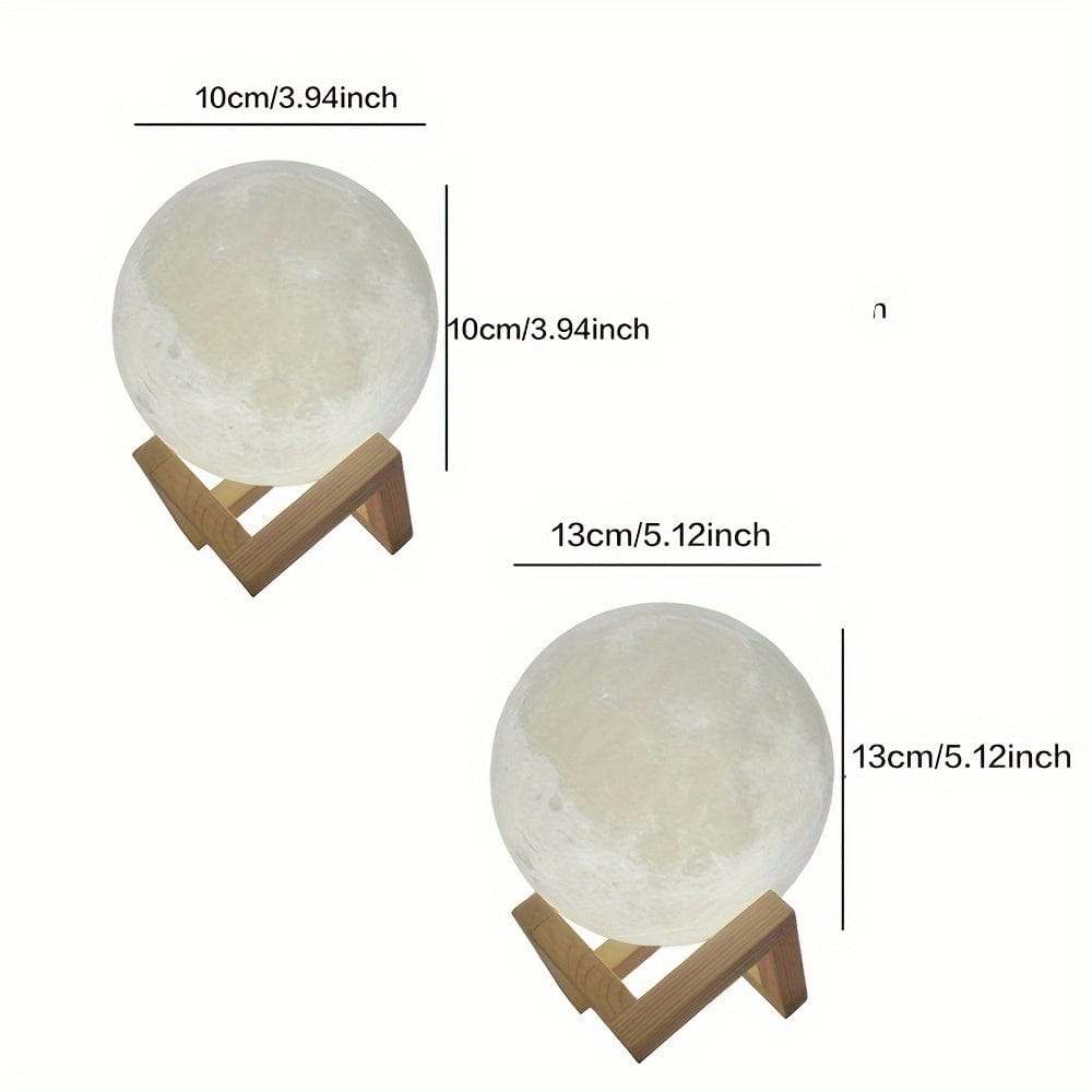 Planet Gates 3D Printed Photo Moon Lamp Night Light Customizable Home Decoration USB Rechargeable with Remote Control 16 Color Lights Ideal Birthday Gift