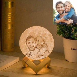 Planet Gates 3D Printed Photo Moon Lamp Night Light Customizable Home Decoration USB Rechargeable with Remote Control 16 Color Lights Ideal Birthday Gift