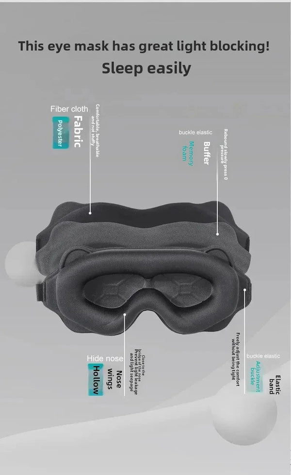 Planet Gates 3D Sleeping Mask Block Out Light Sleep Mask For Eyes Soft Sleeping Aid Eye Mask for Travel Eyeshade Night Breathable Slaapmasker