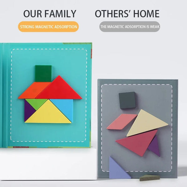 Planet Gates 3D Wooden Magnetic Jigsaw Puzzle Games Geometric Shapes Tangram Toy  Montessori Early Education Sorting For Toys Children Gifts