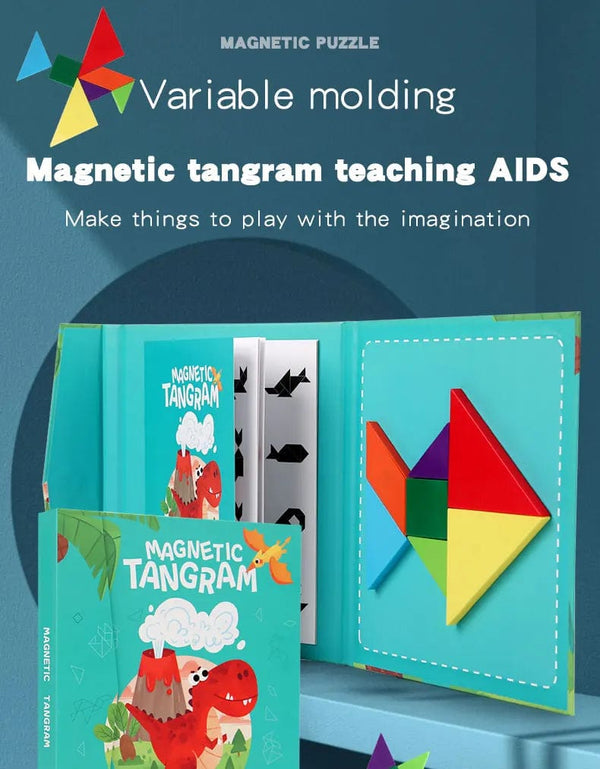 Planet Gates 3D Wooden Magnetic Jigsaw Puzzle Games Geometric Shapes Tangram Toy  Montessori Early Education Sorting For Toys Children Gifts