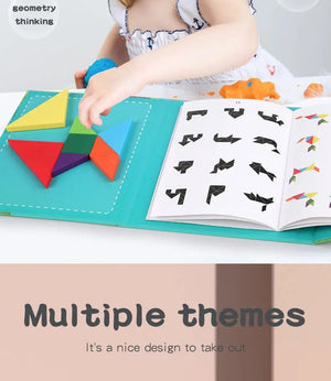 Planet Gates 3D Wooden Magnetic Jigsaw Puzzle Games Geometric Shapes Tangram Toy  Montessori Early Education Sorting For Toys Children Gifts