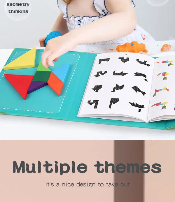 Planet Gates 3D Wooden Magnetic Jigsaw Puzzle Games Geometric Shapes Tangram Toy  Montessori Early Education Sorting For Toys Children Gifts