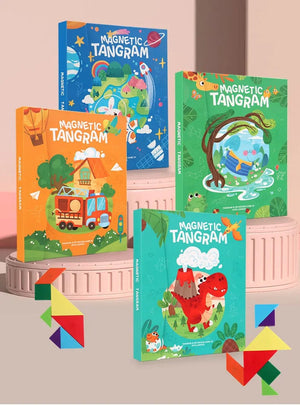 Planet Gates 3D Wooden Magnetic Jigsaw Puzzle Games Geometric Shapes Tangram Toy  Montessori Early Education Sorting For Toys Children Gifts