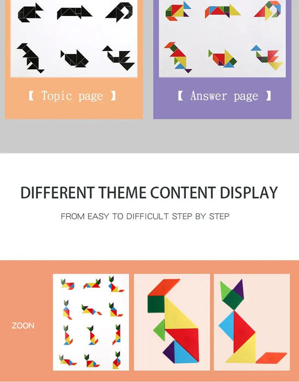 Planet Gates 3D Wooden Magnetic Jigsaw Puzzle Games Geometric Shapes Tangram Toy  Montessori Early Education Sorting For Toys Children Gifts