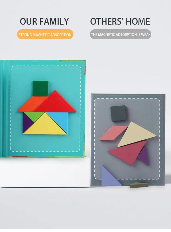 Planet Gates 3D Wooden Magnetic Jigsaw Puzzle Games Geometric Shapes Tangram Toy  Montessori Early Education Sorting For Toys Children Gifts