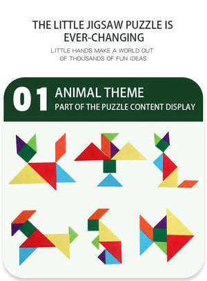 Planet Gates 3D Wooden Magnetic Jigsaw Puzzle Games Geometric Shapes Tangram Toy  Montessori Early Education Sorting For Toys Children Gifts