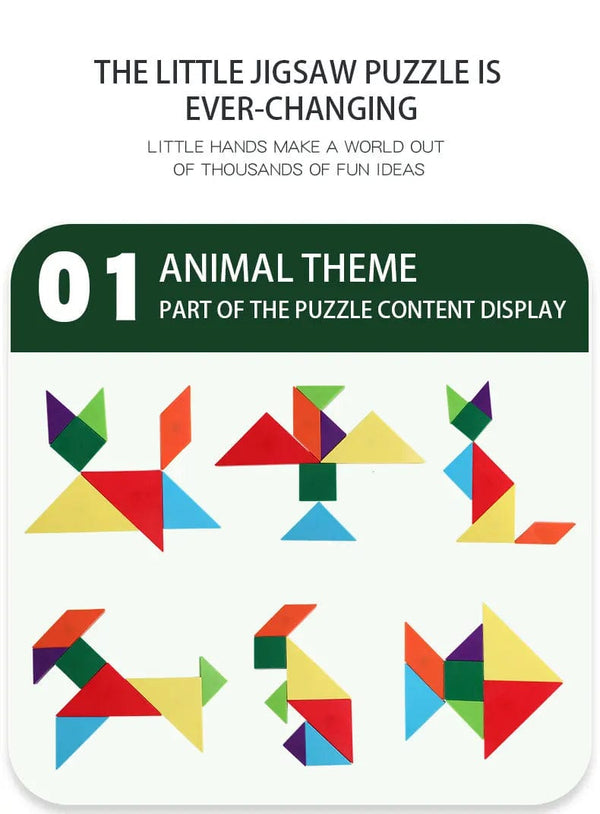 Planet Gates 3D Wooden Magnetic Jigsaw Puzzle Games Geometric Shapes Tangram Toy  Montessori Early Education Sorting For Toys Children Gifts