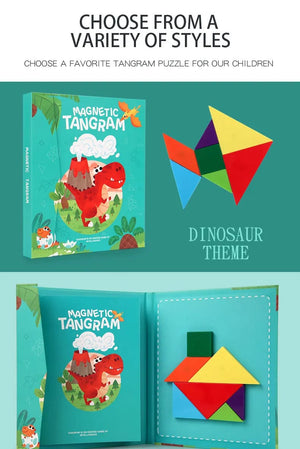 Planet Gates 3D Wooden Magnetic Jigsaw Puzzle Games Geometric Shapes Tangram Toy  Montessori Early Education Sorting For Toys Children Gifts