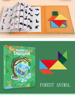 Planet Gates 3D Wooden Magnetic Jigsaw Puzzle Games Geometric Shapes Tangram Toy  Montessori Early Education Sorting For Toys Children Gifts