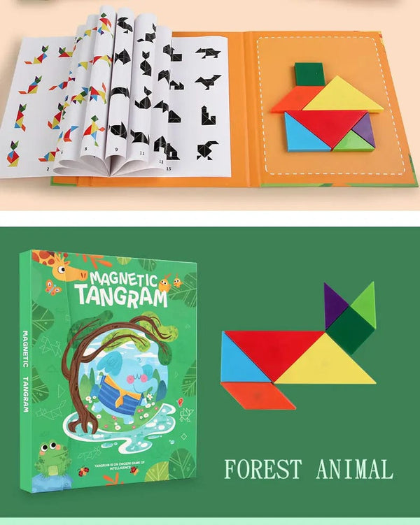 Planet Gates 3D Wooden Magnetic Jigsaw Puzzle Games Geometric Shapes Tangram Toy  Montessori Early Education Sorting For Toys Children Gifts