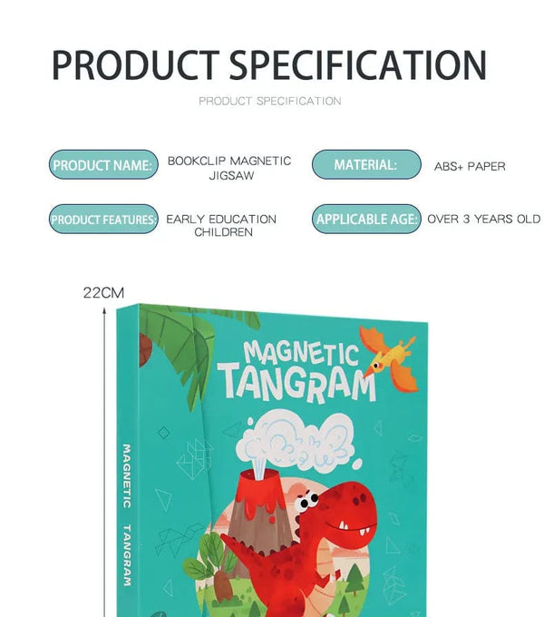 Planet Gates 3D Wooden Magnetic Jigsaw Puzzle Games Geometric Shapes Tangram Toy  Montessori Early Education Sorting For Toys Children Gifts