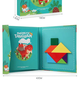 Planet Gates 3D Wooden Magnetic Jigsaw Puzzle Games Geometric Shapes Tangram Toy  Montessori Early Education Sorting For Toys Children Gifts