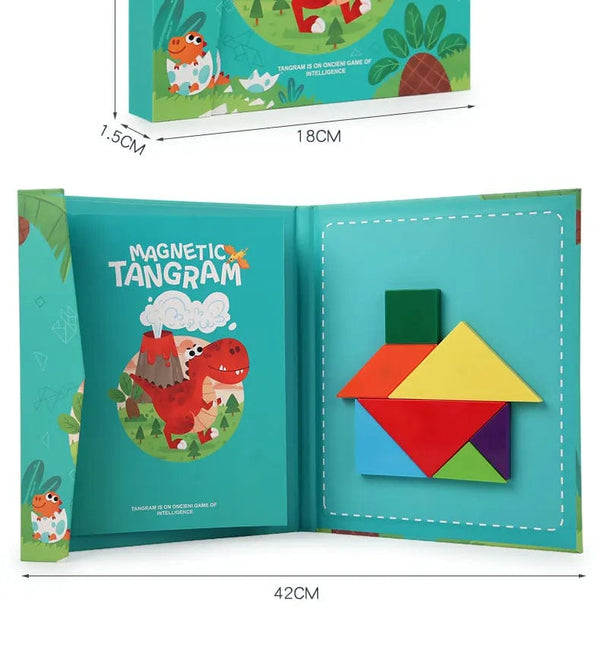 Planet Gates 3D Wooden Magnetic Jigsaw Puzzle Games Geometric Shapes Tangram Toy  Montessori Early Education Sorting For Toys Children Gifts