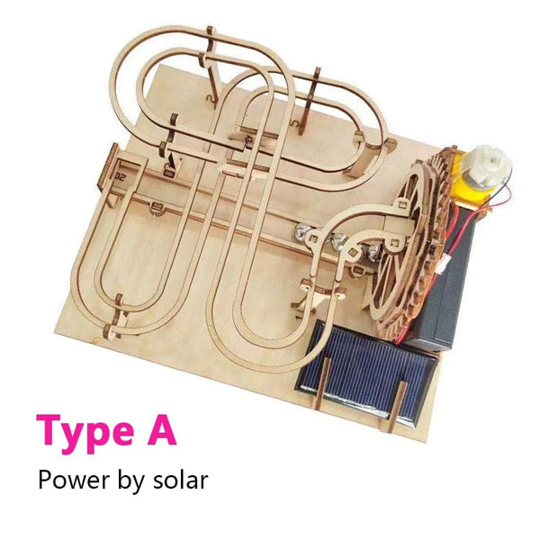 Planet Gates 3D Wooden Puzzle DIY Assemble Mechanical Marble Run Gear Model Building Kit Steam Science Puzzles Educational Toys Gift for Kids