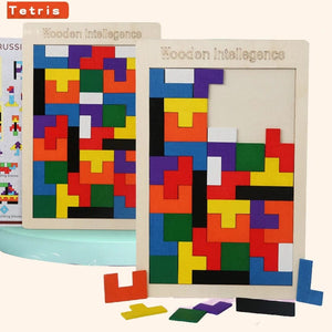 Planet Gates 3D Wooden Puzzle Toy Color Shape Cognition Brain Games for Children Wood Jigsaw Puzzles Toys Tangrams for Children Kids
