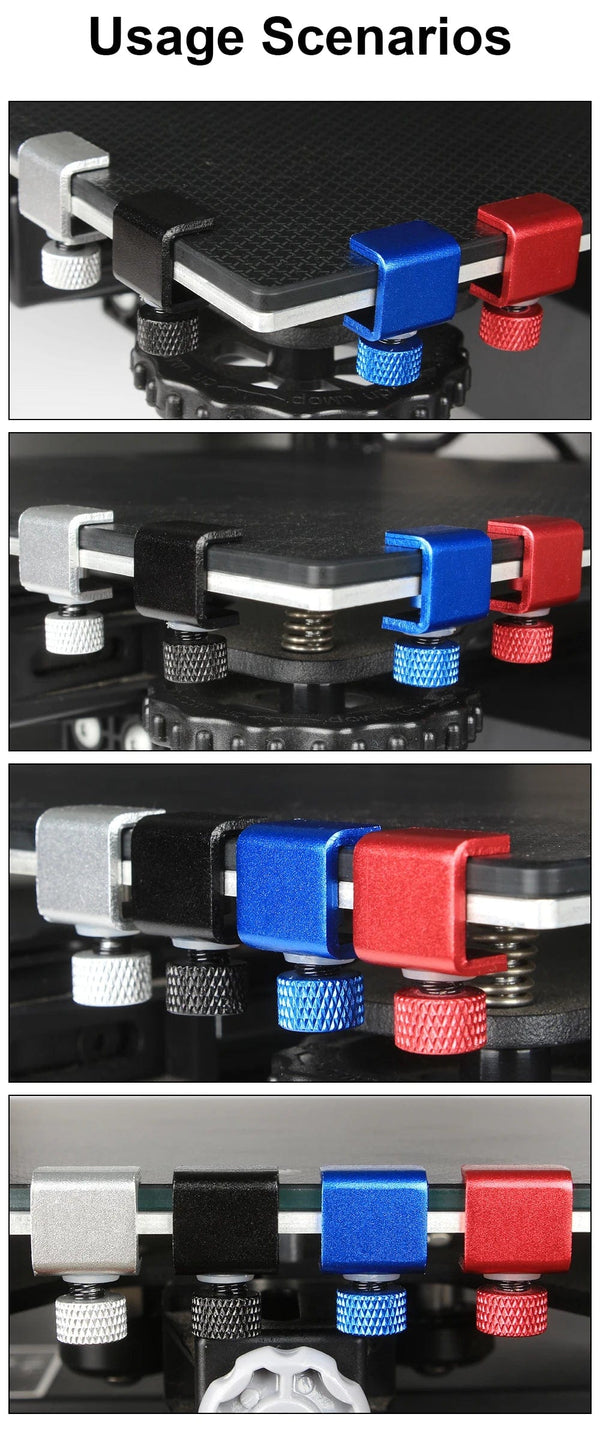 Planet Gates 3DSWAY 3D Printer Parts Platform Clamp Glass Aluminum Plate Ultimaker UM Hotbed Fixing Clip Build Heated Bed Retainer 4pcs 8pcs