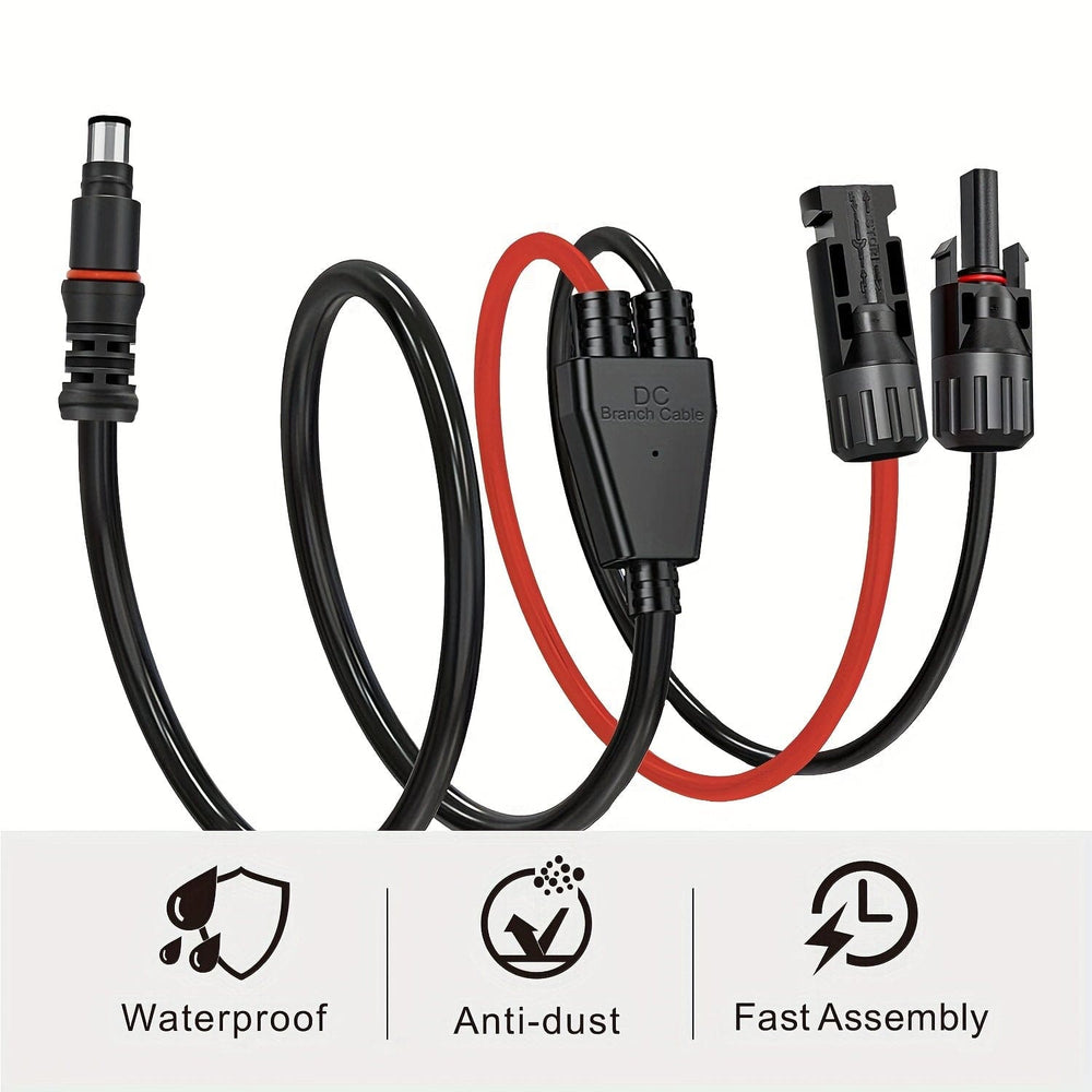 Planet Gates 3ft/0.9m 1pc Solar Panel Connector To 8MM Adapter Cable, Solar Connectors Extension Cable 3.3Ft 14AWG Compatible With Solar Connector, DC 8mm Input Solar Generator Portable Power Station (3.3FT/1M)