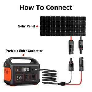 Planet Gates 3ft/0.9m 1pc Solar Panel Connector To 8MM Adapter Cable, Solar Connectors Extension Cable 3.3Ft 14AWG Compatible With Solar Connector, DC 8mm Input Solar Generator Portable Power Station (3.3FT/1M)