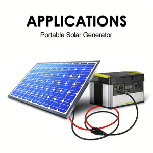 Planet Gates 3ft/0.9m 1pc Solar Panel Connector To 8MM Adapter Cable, Solar Connectors Extension Cable 3.3Ft 14AWG Compatible With Solar Connector, DC 8mm Input Solar Generator Portable Power Station (3.3FT/1M)