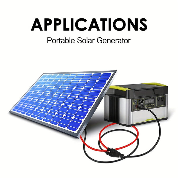 Planet Gates 3ft/0.9m 1pc Solar Panel Connector To 8MM Adapter Cable, Solar Connectors Extension Cable 3.3Ft 14AWG Compatible With Solar Connector, DC 8mm Input Solar Generator Portable Power Station (3.3FT/1M)