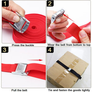 Planet Gates 3M/300.0cm Buckle Tie-Down Belt Cargo Straps For Car Truck Motorcycle Bike Tow Rope Strong Ratchet Binding Belt Auto Luggage Cargo Strap