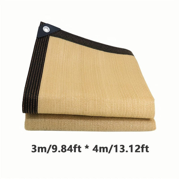 Planet Gates 3m * 4m 1 Set Of Beige Encrypted Shading Mesh, Sunshade Cloth, Sunshade Cloth, Suitable For Courtyard, Balcony, Garden, Plant Shed, Animal Shed Sun Protection, UV Protection, And Sunshade Canvas, 3m/9.84ft*4m/13.12ft