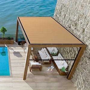 Planet Gates 3m * 4m 1 Set Of Beige Encrypted Shading Mesh, Sunshade Cloth, Sunshade Cloth, Suitable For Courtyard, Balcony, Garden, Plant Shed, Animal Shed Sun Protection, UV Protection, And Sunshade Canvas, 3m/9.84ft*4m/13.12ft