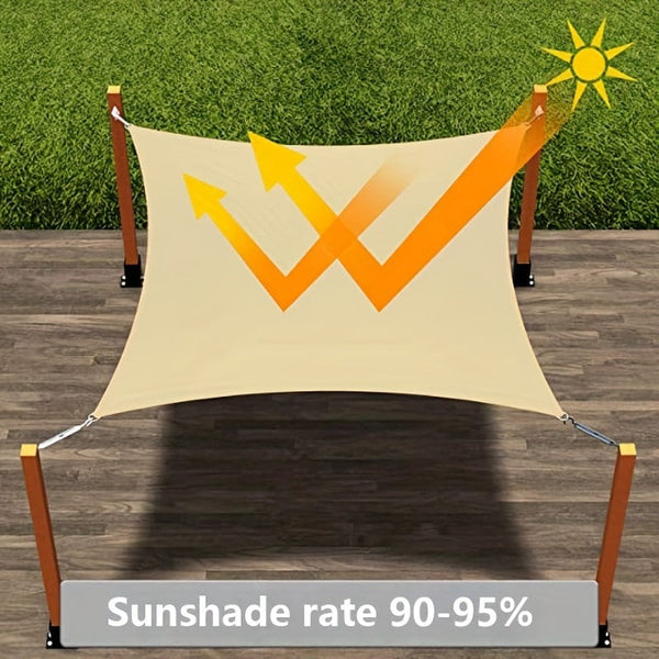 Planet Gates 3m * 4m 1 Set Of Beige Encrypted Shading Mesh, Sunshade Cloth, Sunshade Cloth, Suitable For Courtyard, Balcony, Garden, Plant Shed, Animal Shed Sun Protection, UV Protection, And Sunshade Canvas, 3m/9.84ft*4m/13.12ft