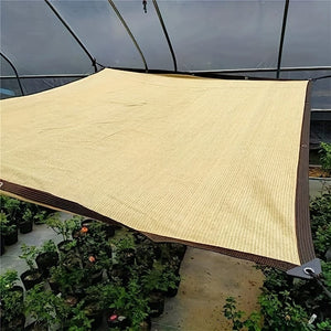 Planet Gates 3m * 4m 1 Set Of Beige Encrypted Shading Mesh, Sunshade Cloth, Sunshade Cloth, Suitable For Courtyard, Balcony, Garden, Plant Shed, Animal Shed Sun Protection, UV Protection, And Sunshade Canvas, 3m/9.84ft*4m/13.12ft