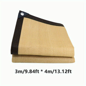 Planet Gates 3m * 4m 1 Set Of Beige Encrypted Shading Mesh, Sunshade Cloth, Sunshade Cloth, Suitable For Courtyard, Balcony, Garden, Plant Shed, Animal Shed Sun Protection, UV Protection, And Sunshade Canvas, 3m/9.84ft*4m/13.12ft