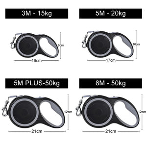 Planet Gates 3m 5m 8m 50kg Dog Leash Retractable Roulette Collar for Small Big Dog Accessories Adjustable Durable Walking Hiking Bulldog Rope