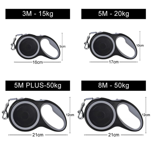 Planet Gates 3m 5m 8m 50kg Dog Leash Retractable Roulette Collar for Small Big Dog Accessories Adjustable Durable Walking Hiking Bulldog Rope