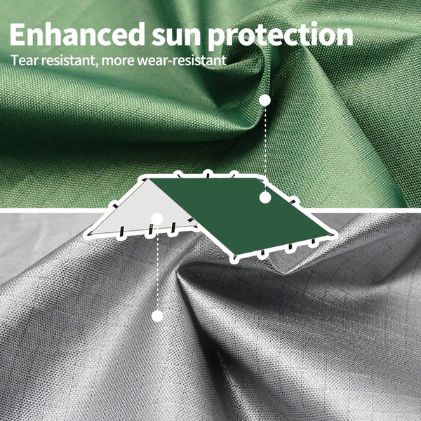 Planet Gates 3m/5m Waterproof Tarp Tent Shade Ultralight Garden Canopy Sunshade Outdoor Camping Awning Beach Sun Shelter with Nail Wind Rope