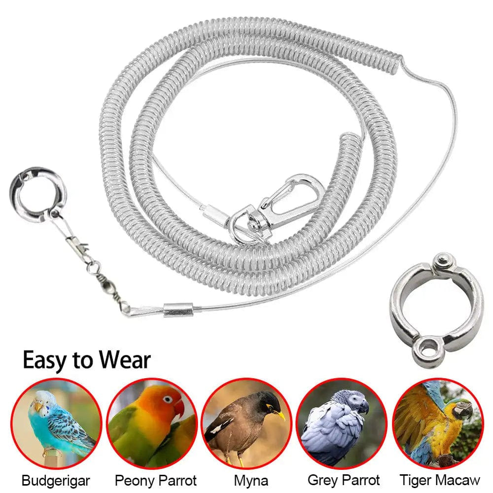 Planet Gates 3M 3.5mm 3M/6M Parrot Bird Flying Training Leash Ultra-light Flexible Rope Anti-bite with Leg Ring Harness Bird Training Rope Outdoor