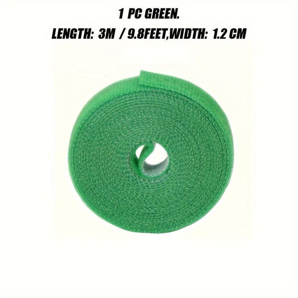 Planet Gates 3m/9.8feet 1 Roll, Green Garden Tape For Plant Garden Plant Ties, 1cm Wide Reusable Garden Tape Plant Support For Climbing Climbing Plants, Flowers, Vine, Tomato Ties Adjustable