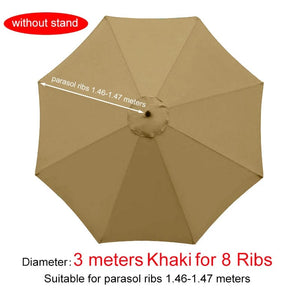 Planet Gates 3m Red for 8 Ribs / CHINA Parasol Replacement Cloth Outdoor Garden Banana Umbrella Cover Waterproof Sunshade Canopy For 6 Ribs/8 Ribs Parasol