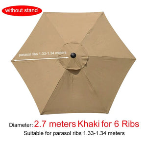Planet Gates 3m Red for 8 Ribs / CHINA Parasol Replacement Cloth Outdoor Garden Banana Umbrella Cover Waterproof Sunshade Canopy For 6 Ribs/8 Ribs Parasol