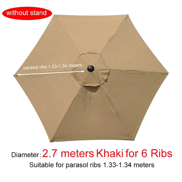 Planet Gates 3m Red for 8 Ribs / CHINA Parasol Replacement Cloth Outdoor Garden Banana Umbrella Cover Waterproof Sunshade Canopy For 6 Ribs/8 Ribs Parasol
