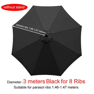 Planet Gates 3m Red for 8 Ribs / CHINA Parasol Replacement Cloth Outdoor Garden Banana Umbrella Cover Waterproof Sunshade Canopy For 6 Ribs/8 Ribs Parasol