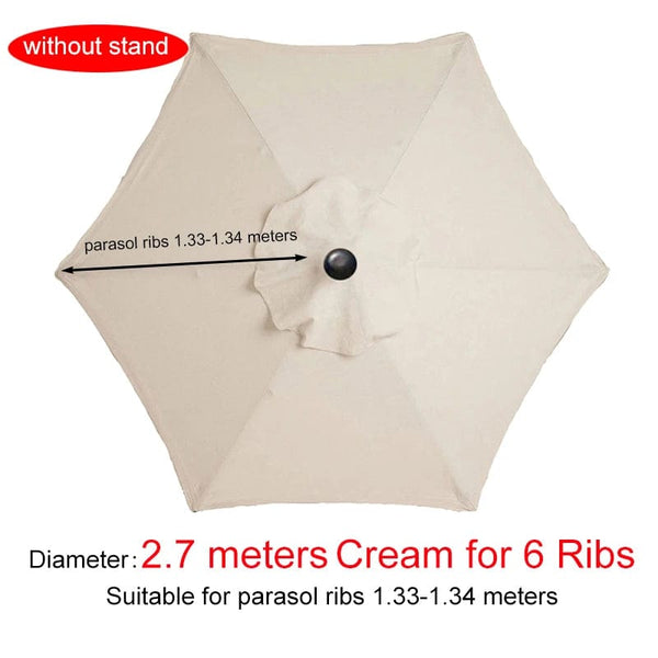 Planet Gates 3m Red for 8 Ribs / CHINA Parasol Replacement Cloth Outdoor Garden Banana Umbrella Cover Waterproof Sunshade Canopy For 6 Ribs/8 Ribs Parasol