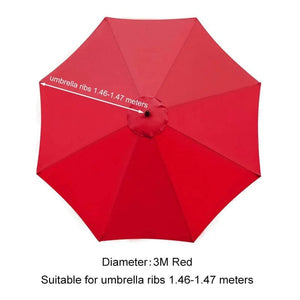 Planet Gates 3m Red for 8 Ribs / CHINA Parasol Replacement Cloth Outdoor Garden Banana Umbrella Cover Waterproof Sunshade Canopy For 6 Ribs/8 Ribs Parasol