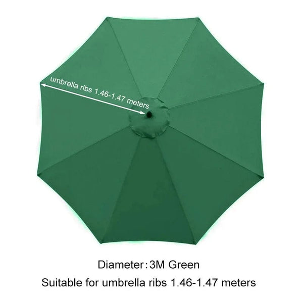 Planet Gates 3m Red for 8 Ribs / CHINA Parasol Replacement Cloth Outdoor Garden Banana Umbrella Cover Waterproof Sunshade Canopy For 6 Ribs/8 Ribs Parasol