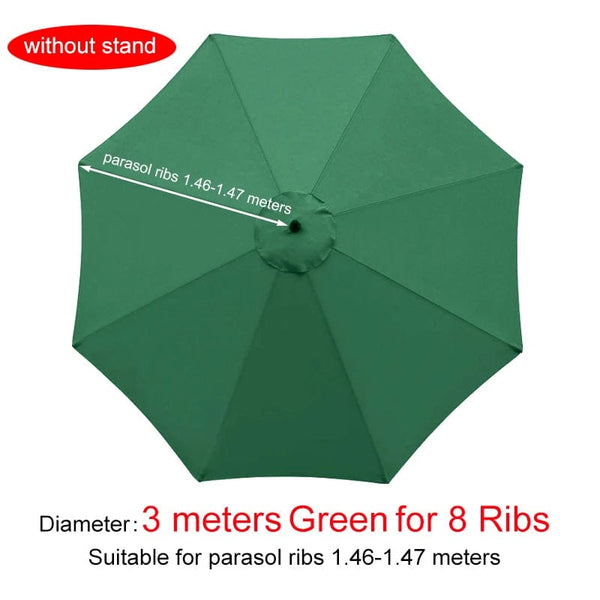 Planet Gates 3m Red for 8 Ribs / CHINA Parasol Replacement Cloth Outdoor Garden Banana Umbrella Cover Waterproof Sunshade Canopy For 6 Ribs/8 Ribs Parasol